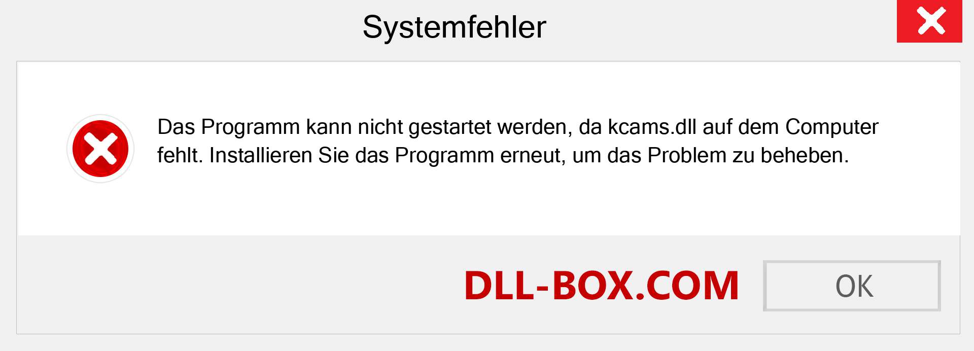 kcams.dll-Datei fehlt?. Download für Windows 7, 8, 10 - Fix kcams dll Missing Error unter Windows, Fotos, Bildern