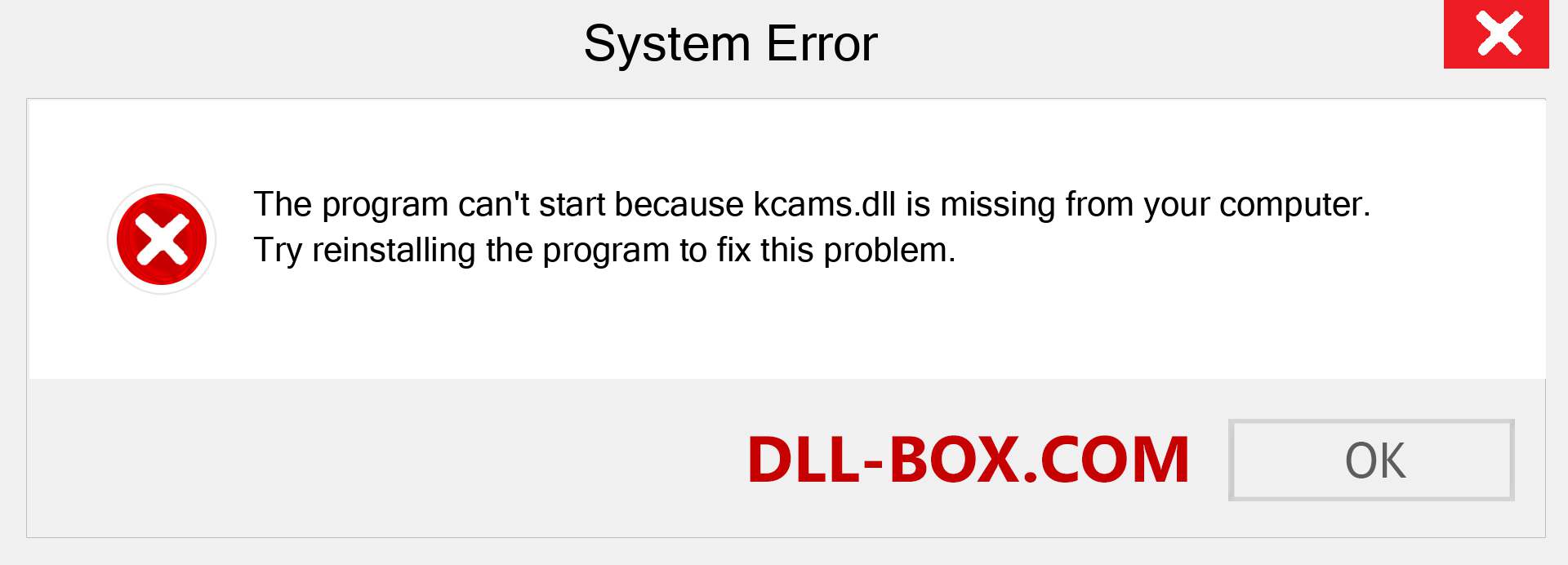  kcams.dll file is missing?. Download for Windows 7, 8, 10 - Fix  kcams dll Missing Error on Windows, photos, images