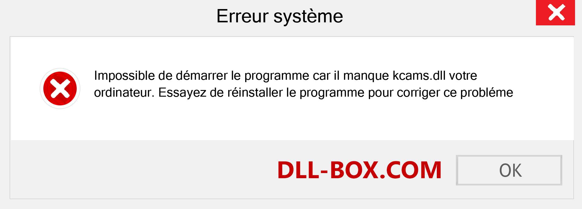 Le fichier kcams.dll est manquant ?. Télécharger pour Windows 7, 8, 10 - Correction de l'erreur manquante kcams dll sur Windows, photos, images